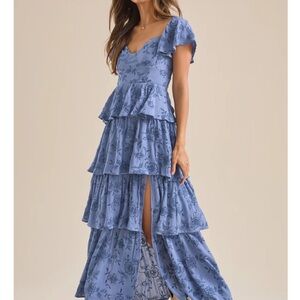 Altard State tiered ruffle maxi dress